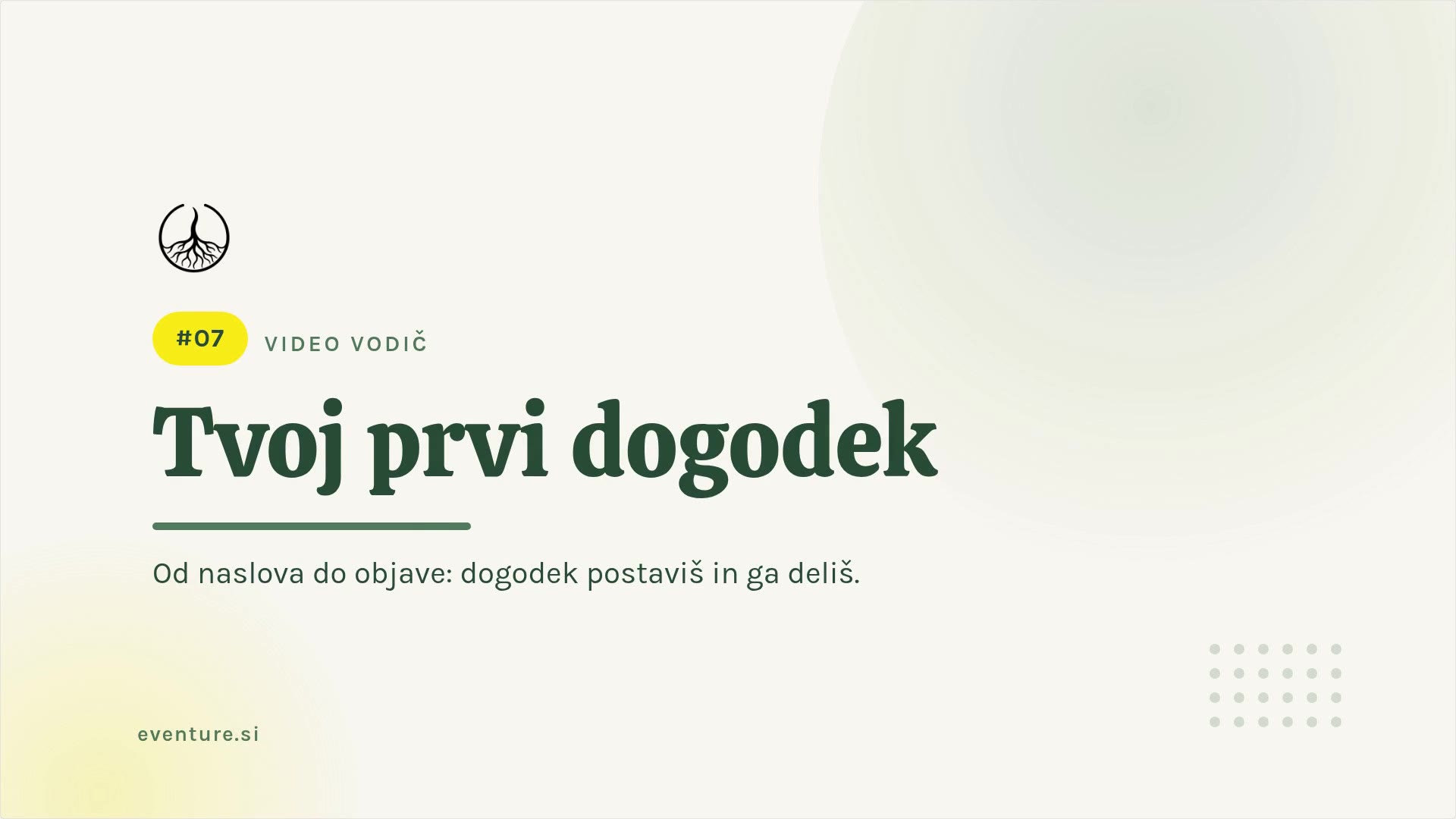 Tvoj prvi događaj