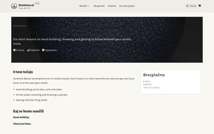 Tečaji - Kaj vidijo obiskovalci