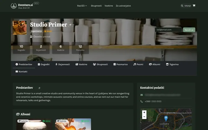 Organizacija - Kaj vidijo obiskovalci