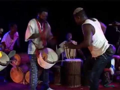 Boka Camara dancing on stage